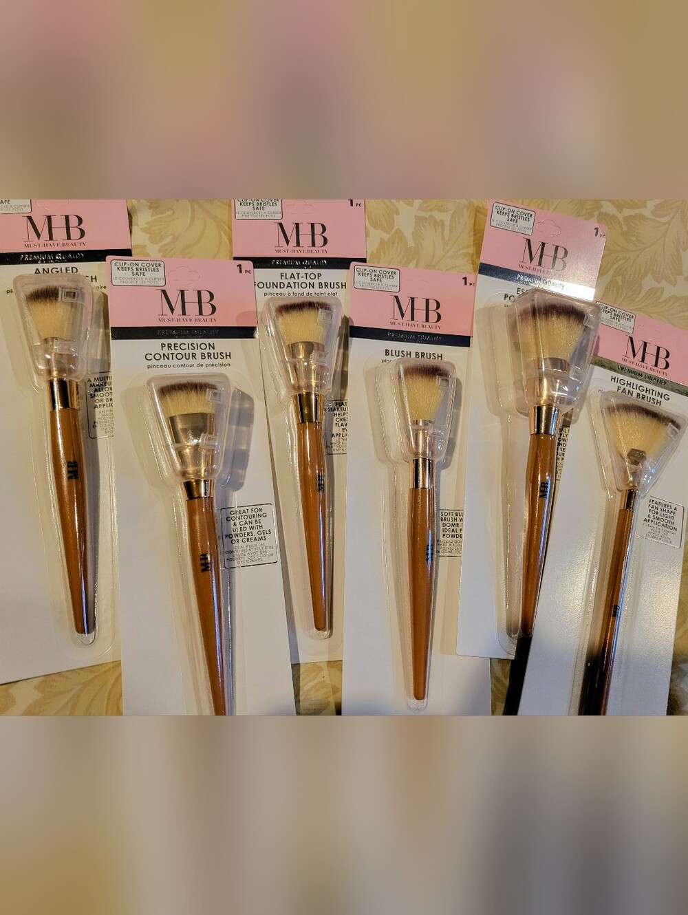 NWT Must Have Beauty 6 Makeup Brush Set - Assorted Face Brushes